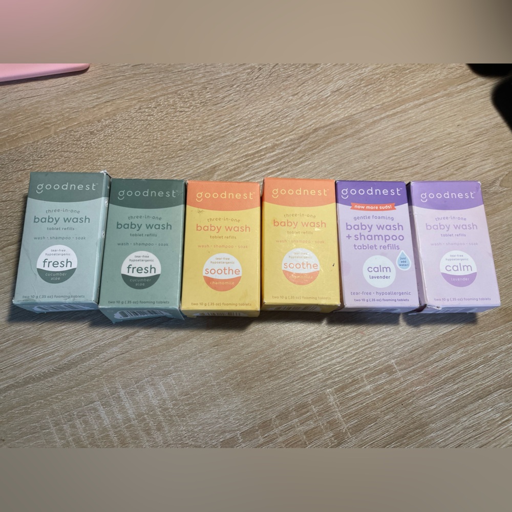 6 Goodnest: three-in-one Foaming Tablets: Fresh, Smooths And Calm Baby Wash (H)